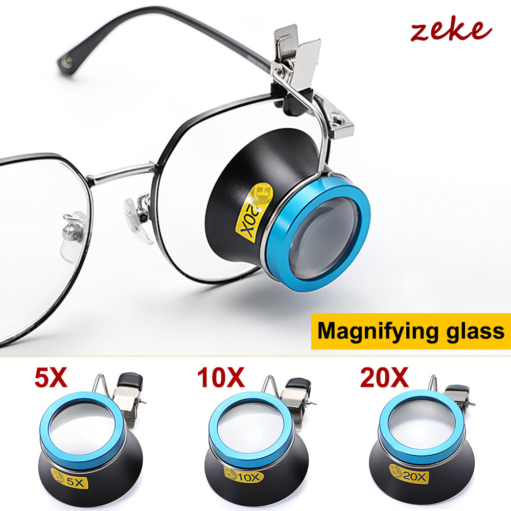 Eye Piece Magnifier - Kaca Pembesar 20X 10X 5X, Lensa