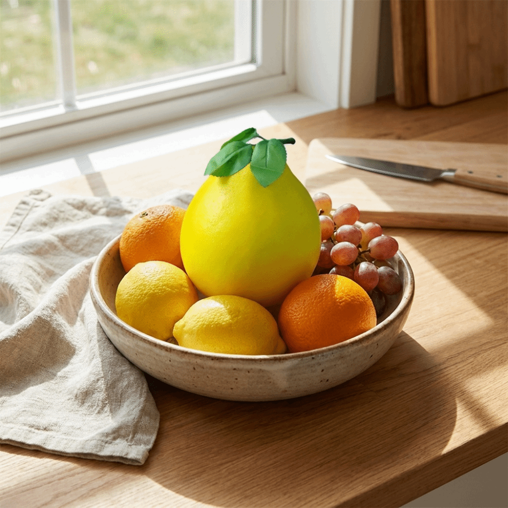 Photography Yellow - Busa Simulasi Grapefruit Kuning/Hijau Realistis Buatan,