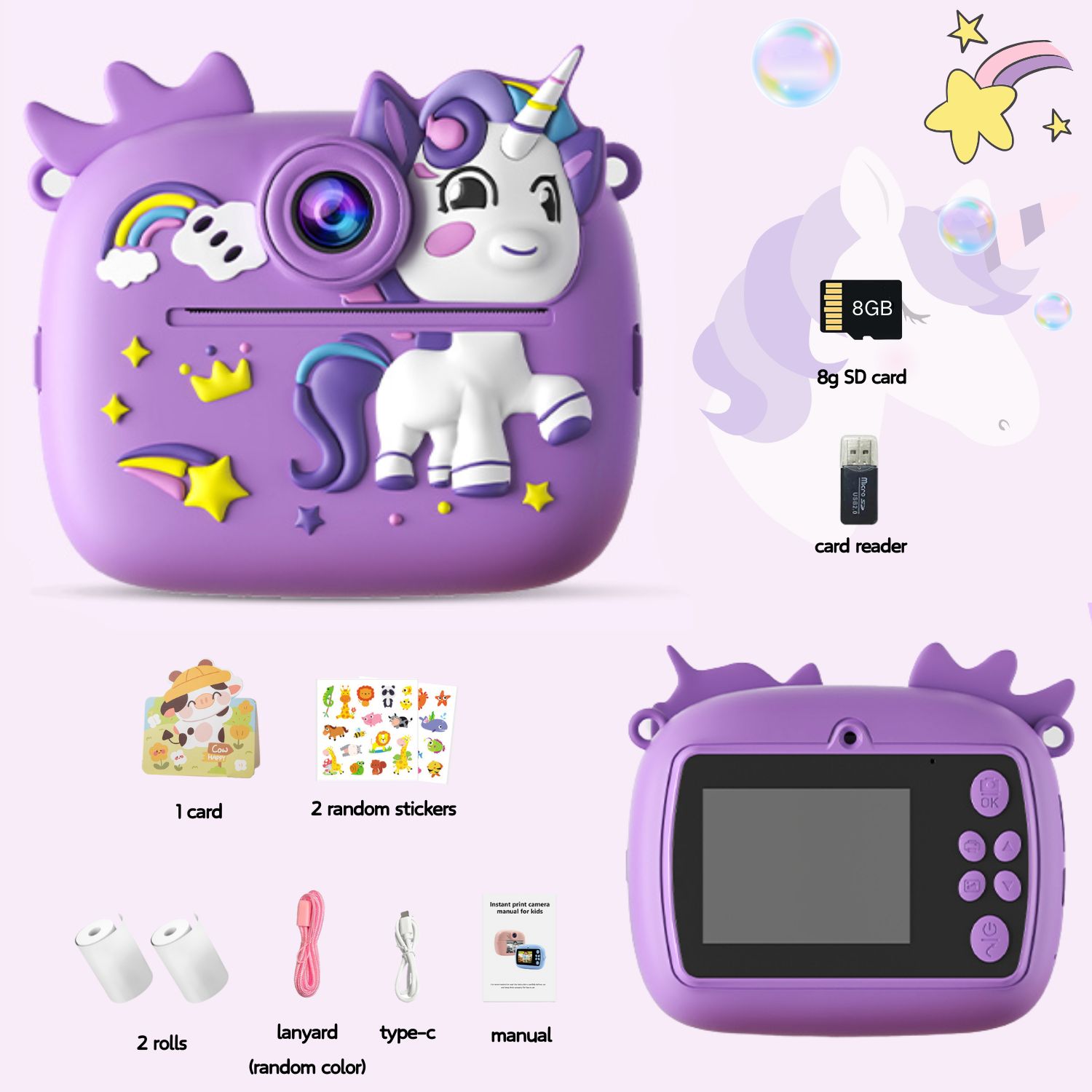 Photography Close Up - Kamera Instan Kecil Warna-warni Lucu untuk