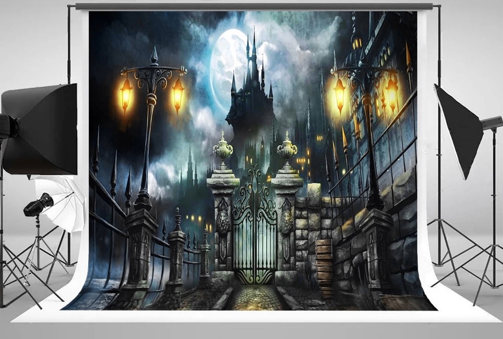 Photography Dark Cloth - Johnson dark castle latar belakang lampu