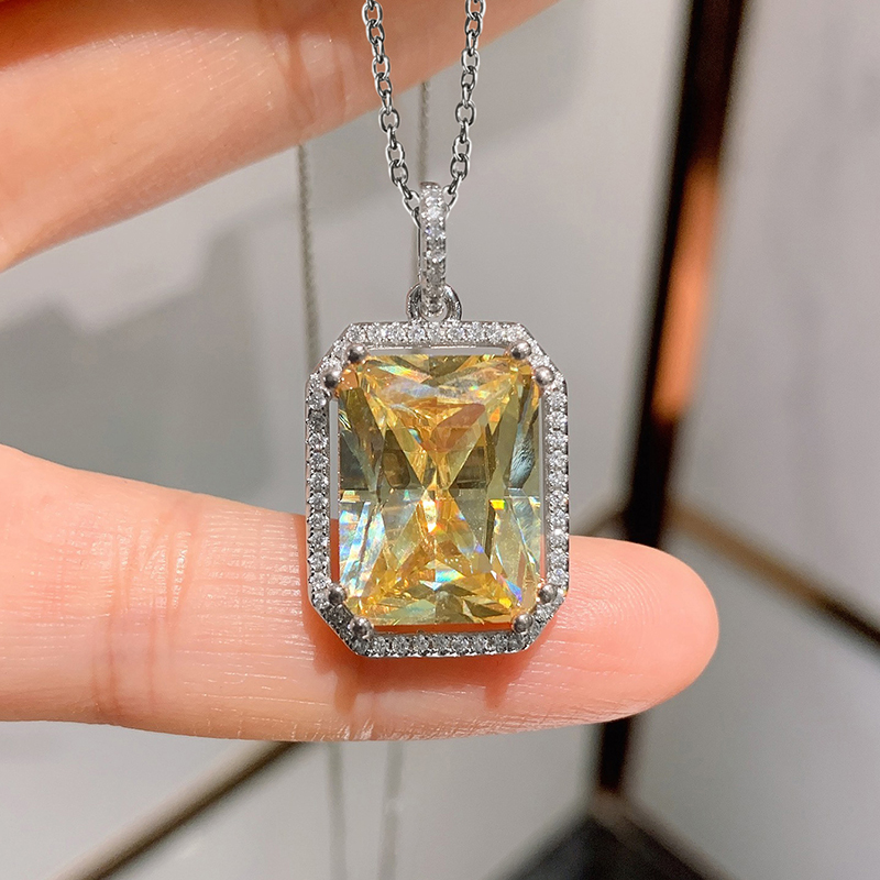 Photography Yellow - Huitan kalung liontin zirkonia kubik kuning