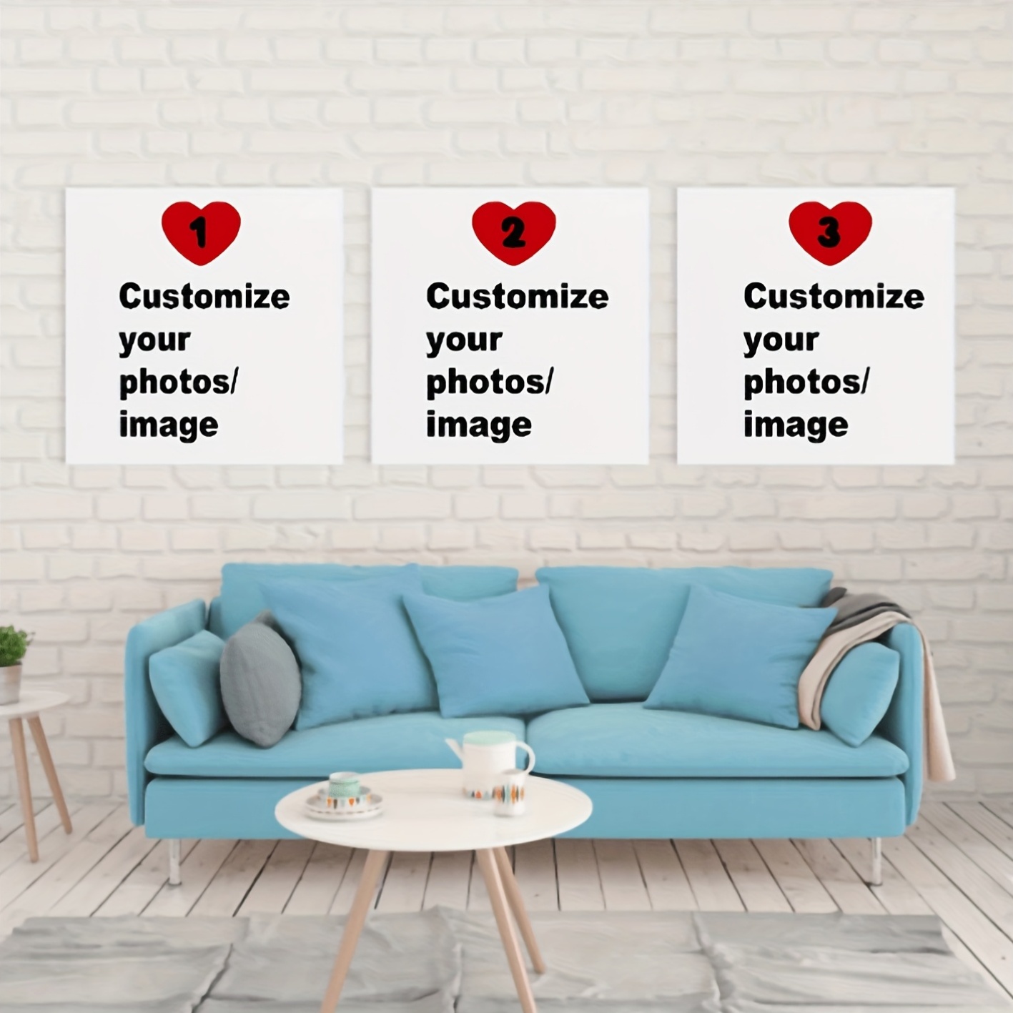 Photography Style - 3pcs/set Poster Kanvas Persegi Kustom, Cetakan