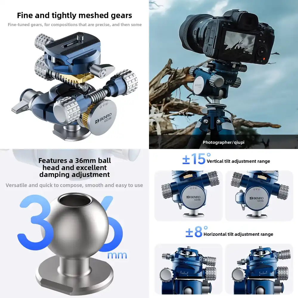 Photography Landscape - BENRO GD36PT Aluminium 3-Way Geared Ball