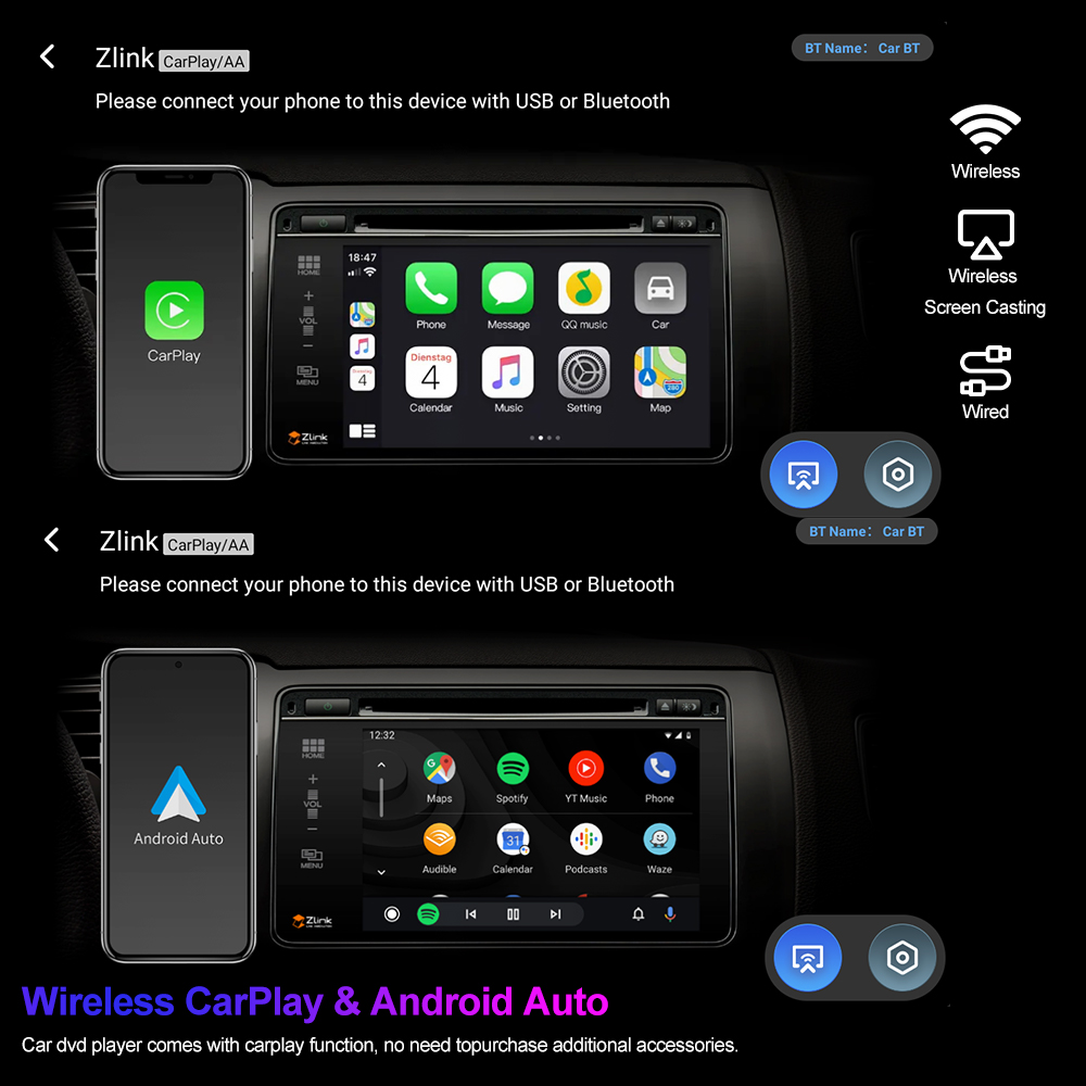 Radio Mobil Carplay Untuk Ford - Photograph Mp3 ulasan dan harga