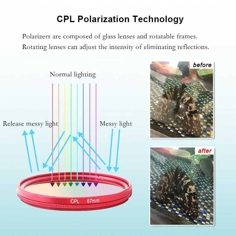Filter CPL Anti Silau 52mm 67m - Photography Landscape ulasan dan harga