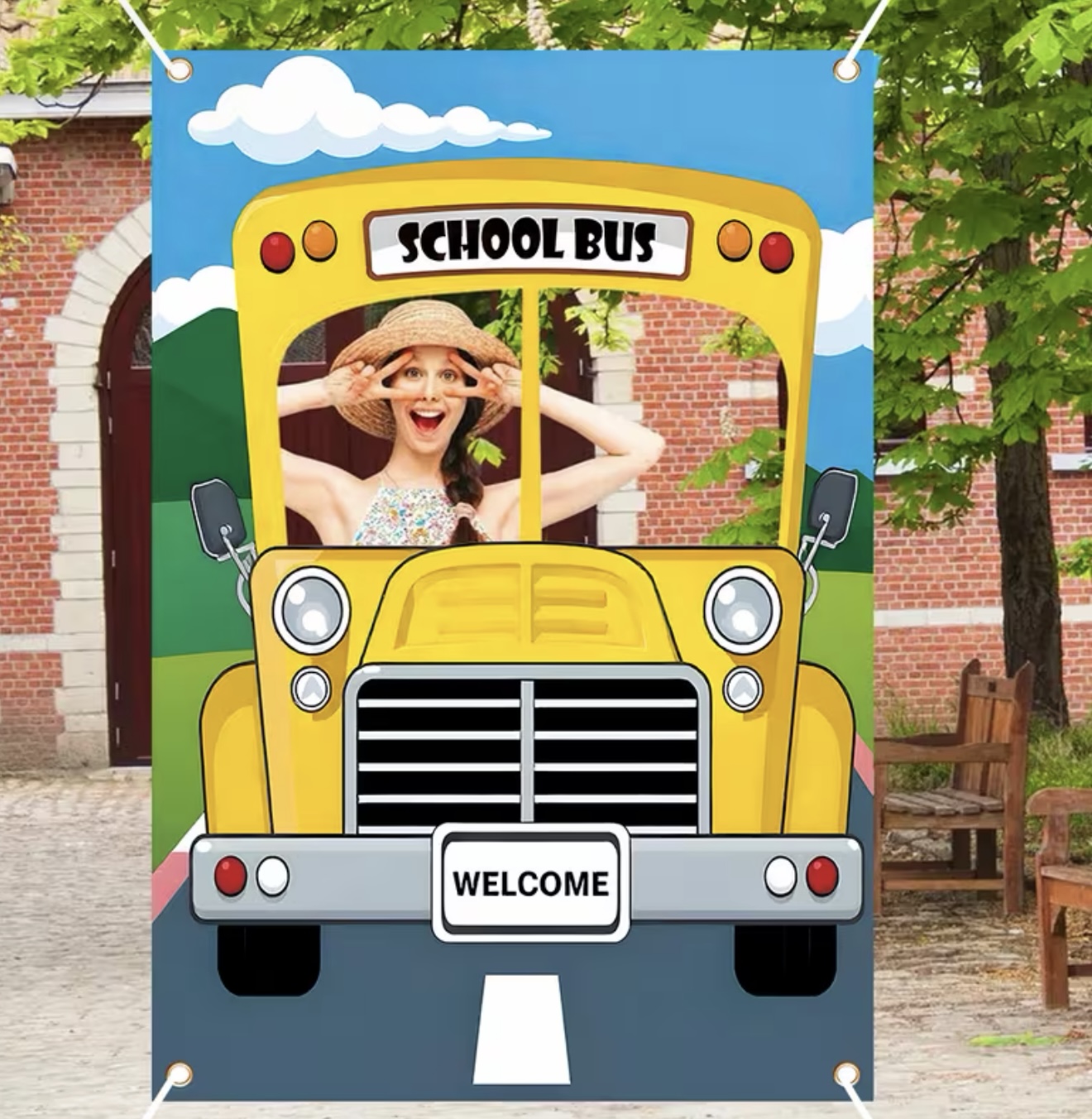 Bingkai Selfie Bus Sekolah Kun - Photography Yellow ulasan dan harga