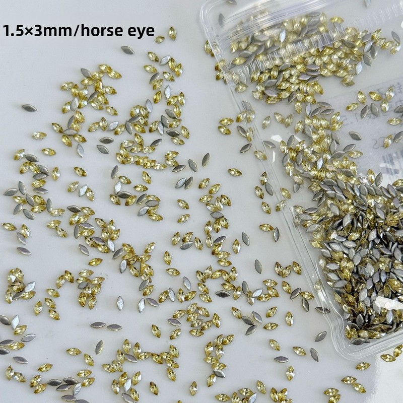 LYLE 50Pcs Zircon Kuning Emas  - Photography Yellow ulasan dan harga