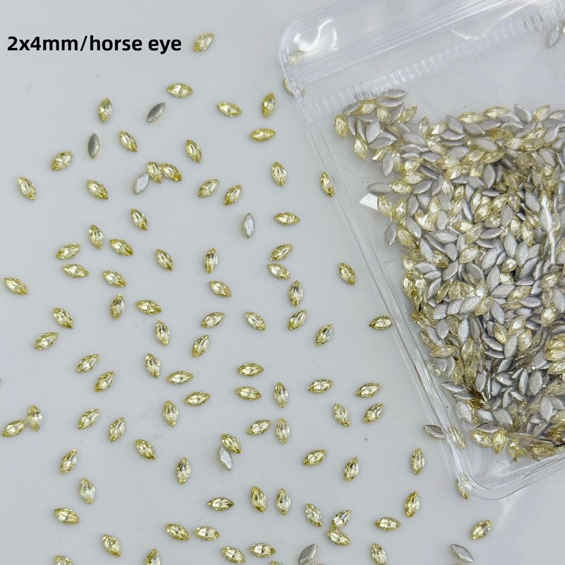 LYLE 50Pcs Zircon Kuning Emas  - Photography Yellow ulasan dan harga