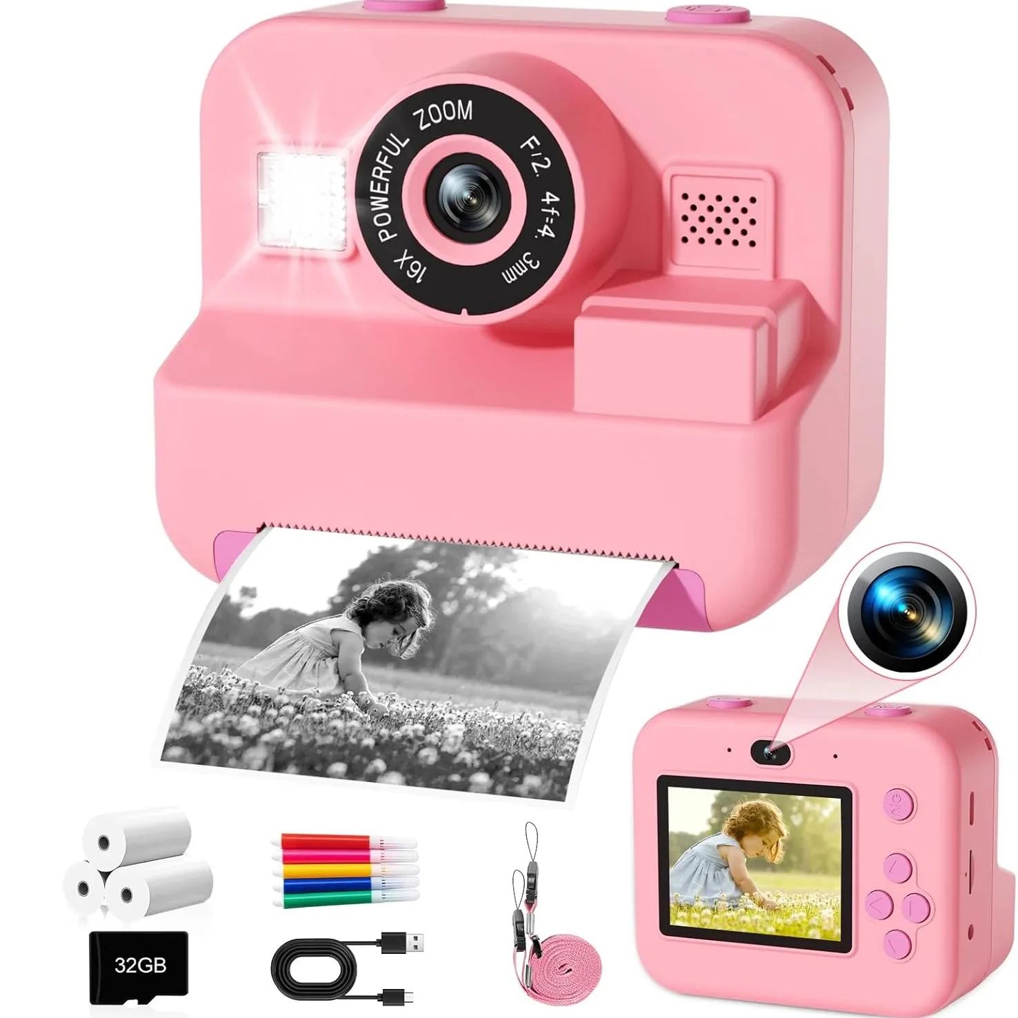 Kamera cetak instan anak-anak, - Photography Close Up ulasan dan harga